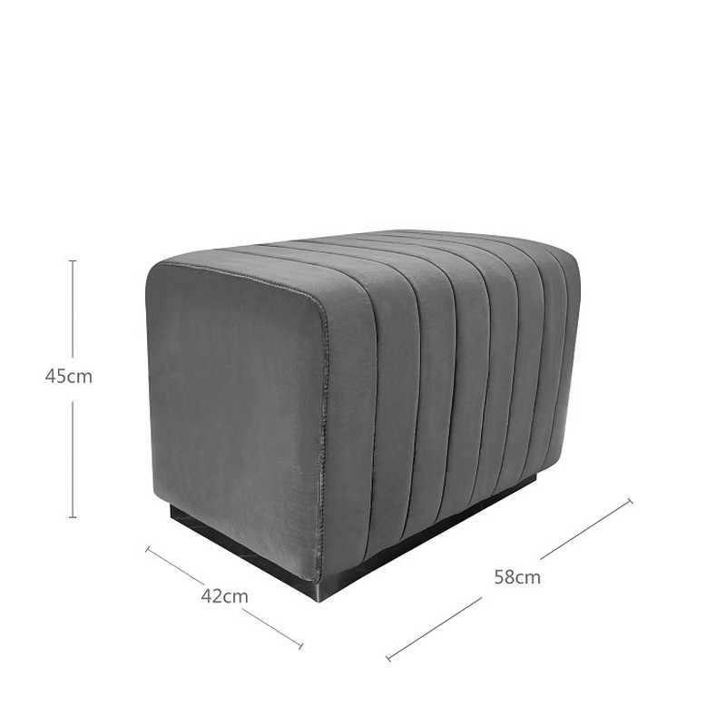 upholstery ottoman with stainless steel base 6